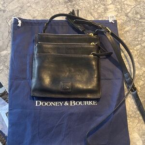 Dooney & Bourke Black Leather Messenger Bag